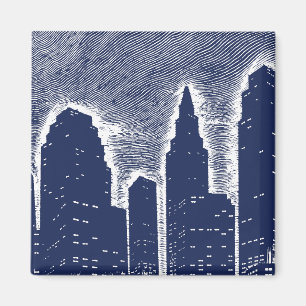 Aimant Grand City Night Lights cityscape skyline