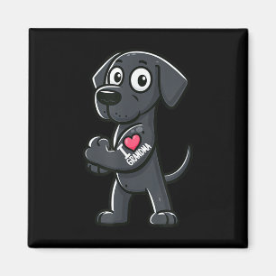 Aimant Grand Danse J'Aime Grand-Mère Funny Chien Tattoo