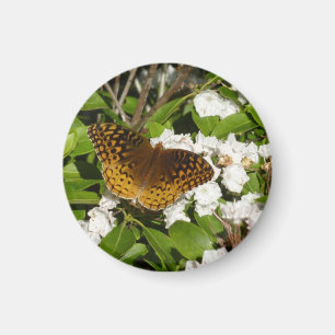 Aimant Grand Fritillaire en éperon sur le Laurel de monta