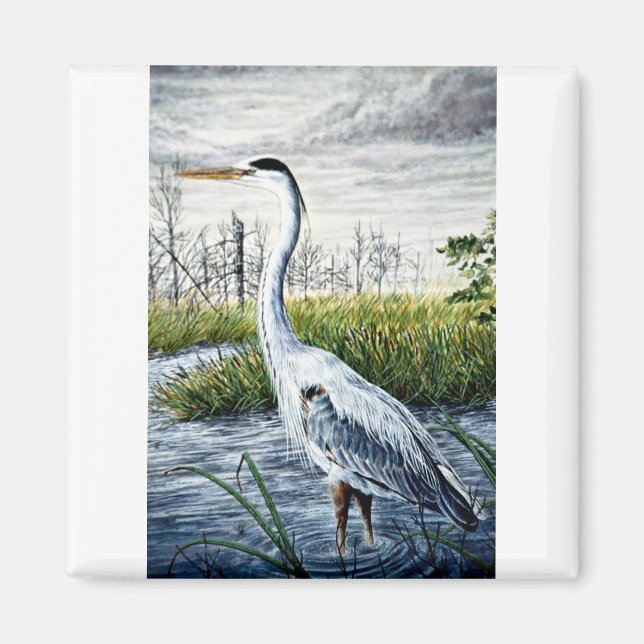 Aimant Grand héron bleu (Devant)