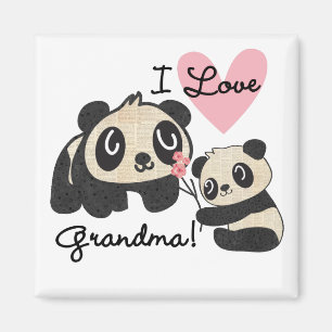 Aimant Grand-maman d'amour des ours panda I