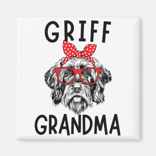 Aimant Grand-mère À poils durs Pointing Griffon Nana Mère