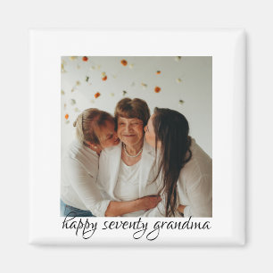 Aimant Grand-mère d'anniversaire heureuse de trois généra