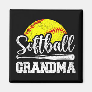 Aimant Grand-mère de joueuse de softball Jour Mère #39 ; 