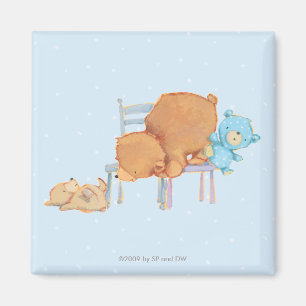 Aimant Grand ours Brown, calicot, et chaises souples de