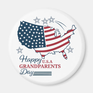 Aimant Grand-parents Day 2025 USA Vector