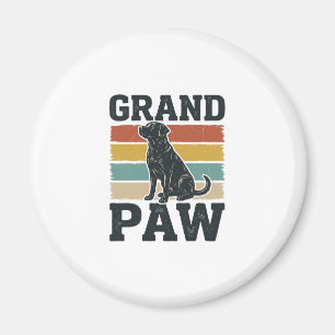 Aimant Grand Paw Vintage Chien Grand-père Conception de T