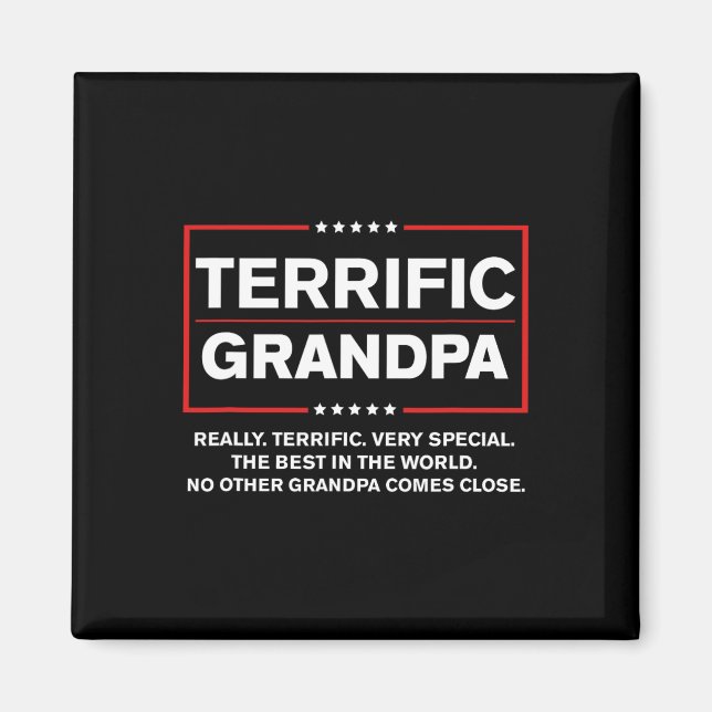 Aimant Grand-père formidable - Drôle campagne Donald Trum (Devant)