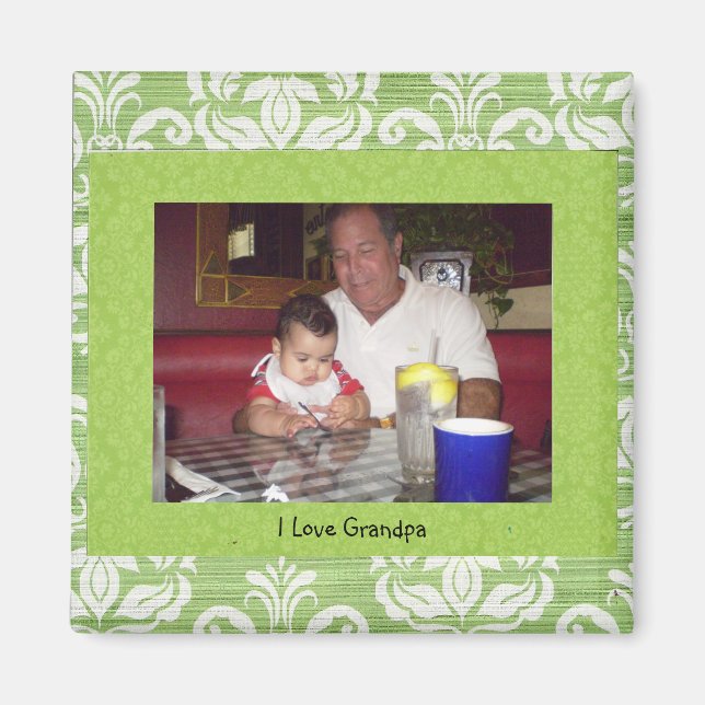 Aimant Grand-père : "I Love Grand-père" Photo-cadre Magne (Devant)
