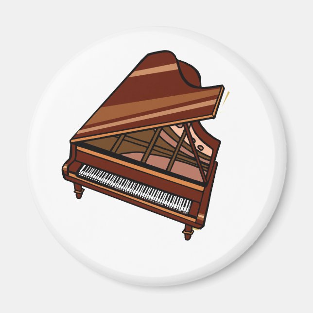 Aimant Grand Piano Brown Oiseau vue (Devant)