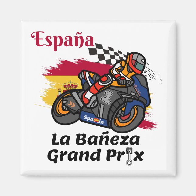 Aimant Grand Prix de Moto La Bañeza. (Devant)