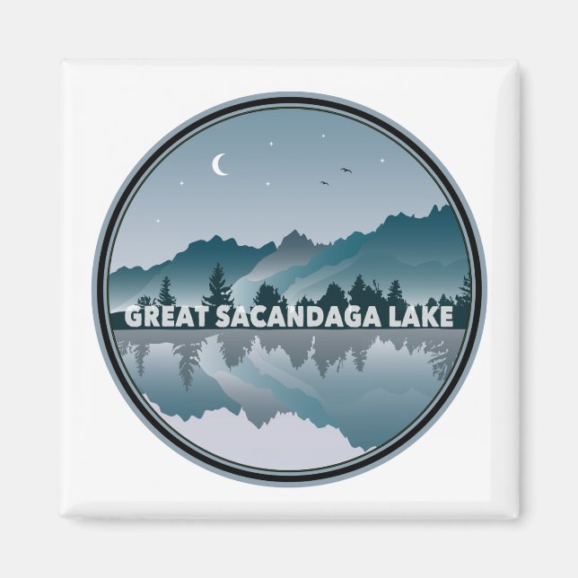 Aimant Grand Sacandaga Lake New York Réflexion (Devant)