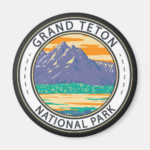Aimant Grand Teton National Park In Spring Badge