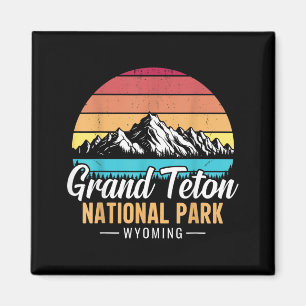 Aimant Grand Teton National Park Wyoming Montagnes Rétro