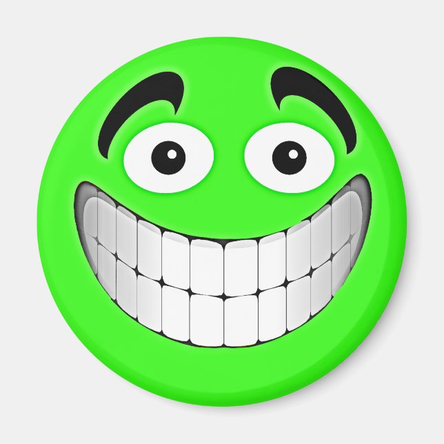 Aimant Grand visage vert (Devant)