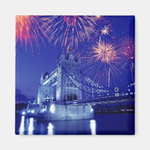 Aimant Grande-Bretagne, Londres. Feux d'artifice au-dessu