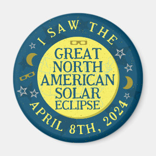 Aimant Grande Éclipse solaire nord-américaine 8 avril 202