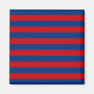 Aimant Grandes bandes horizontales rouges et bleues