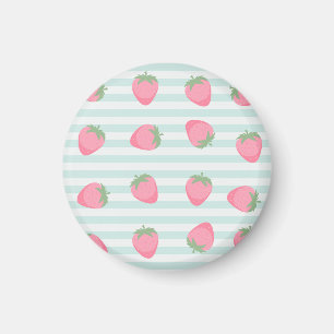 Aimant Grandes fraises roses