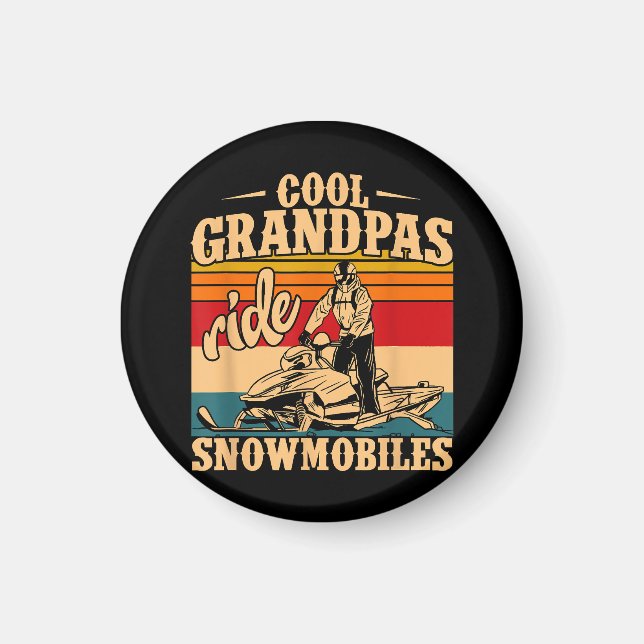Aimant Grandpas cool randonnée Motoneige Motoneige Motone (Devant)