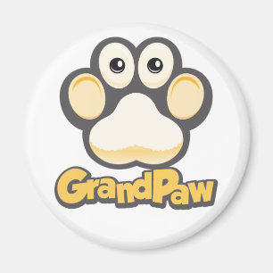 Aimant Grandpaw logo magnétique rond