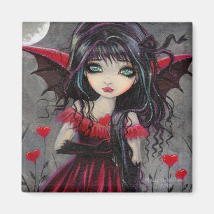 Aimant Grands Yeux Mignon Cœur Rouge Gothique Vampire Fée