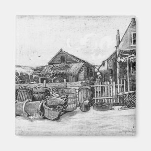 Aimant Grange de séchage de poissons de Vincent van Gogh