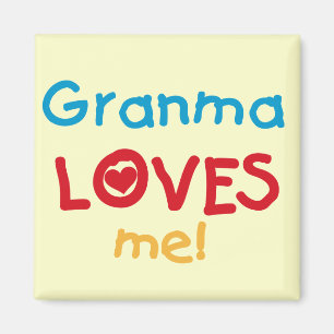 Aimant Granma aime mes t-shirts et cadeaux