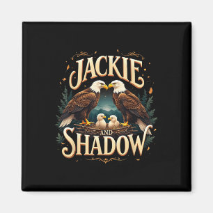 Aimant Graphi vintage Jackie Et Ombre Bald Eagle Famille