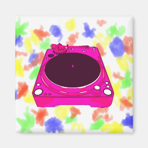 Aimant Graphique couleur rose du lecteur d'enregistrement