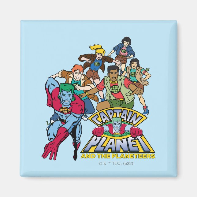 Aimant Graphique du logo Captain Planet & Planeteers Grou (Devant)