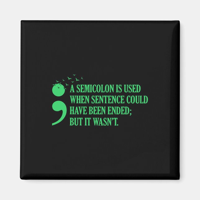 Aimant Graphique du soutien à la sensibilisation à la san (Devant)