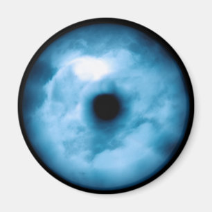 Aimant Graphique nuageux bleu-clair d'oeil