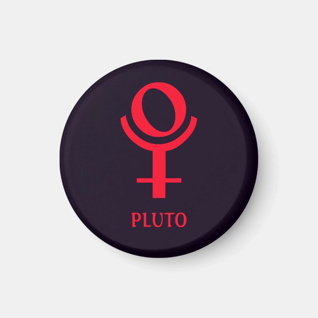 Aimant Graphiques d'astrologie : L'aimant Pluton Planète (Devant)