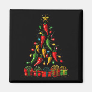 Aimant Graphisme d'arbre de Noël aux piments drôles