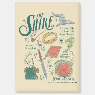 Aimant Graphisme en collage aquarelle THE SHIRE™