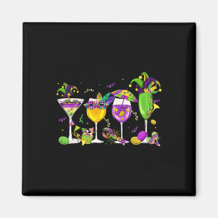 Aimant Gras Mardi Mardi Gras Vins Gles Boire Carnaval Me