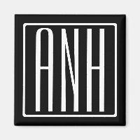 Gras moderne 3 initiales Monogramme | Blanc sur no