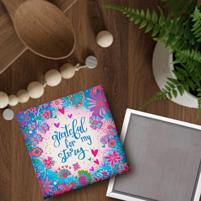 Aimant Grateful Pour Mon Histoire Citation Inspirationnel (Créateur téléchargé)