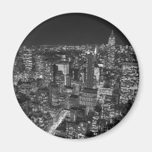 Aimant Gratte-ciel noirs et blancs de New York