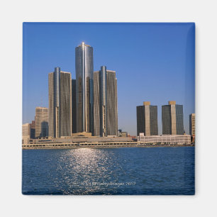 Aimant Gratte-ciel par l'eau à Detroit