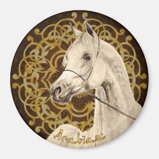 Aimant Gray Arabe cheval magnétique rond