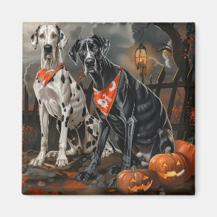 Aimant Great Dane Halloween Éffrayant