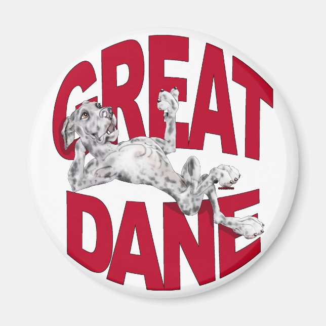 Aimant Great Dane Laid Back Merle UC (Devant)