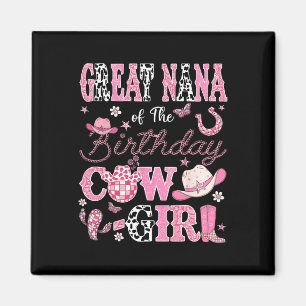Aimant Great Nana De L'Anniversaire Cowgirl Western Rodeo