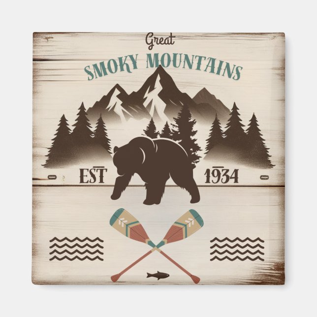 Aimant Great Smoky Mountains, TN ours (Devant)