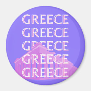 Aimant Grèce, Athènes Travel Art, Retro Travel Art
