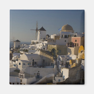 Aimant Grèce et île grecque de Santorini ville d'Oia