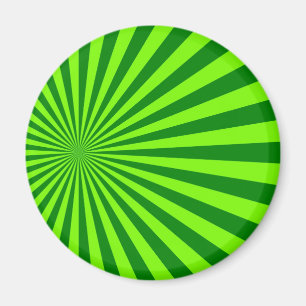 Aimant Green et Lime Funky Striped Abstrait Art