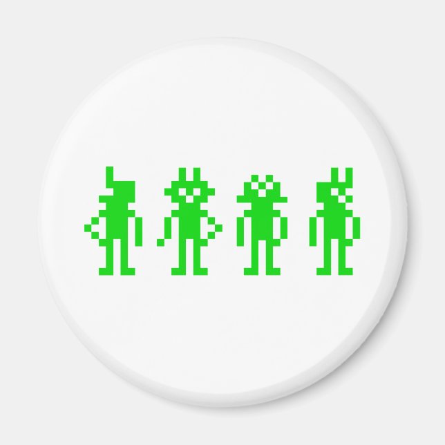 Aimant green pixel robots (Devant)